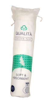 Qualita Makeup Removal Cotton Pads Soft & Absorbent - 100pcs Anwar Store